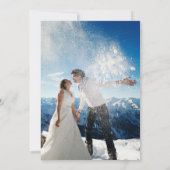 Blauw winterbos Hartelijk dank voor de stemkaarten Bedankkaart (Achterkant)