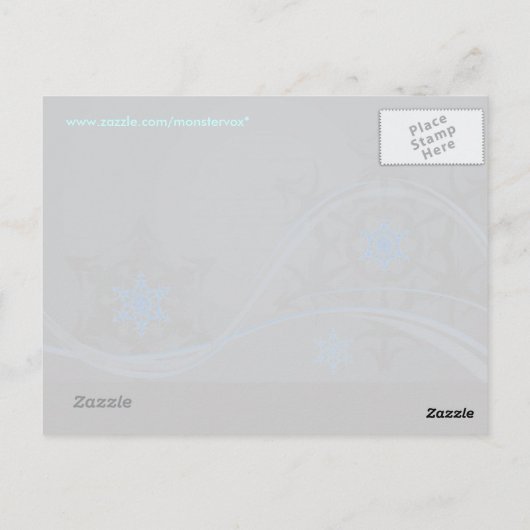 Blauw winterBriefkaart Briefkaart (Achterkant)