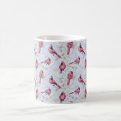 Blauw winterkardinaal vogelpatroon koffiemok (Center)