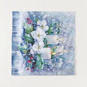 Blauw wintertapijt wandkleed (Voorkant (horizontaal))