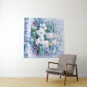 Blauw wintertapijt wandkleed (In Situ (horizontaal))