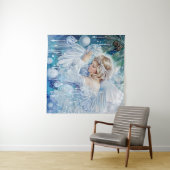 Blauw wintertapijt wandkleed (In Situ (horizontaal))
