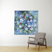 Blauw wintertapijt wandkleed (In Situ (horizontaal))