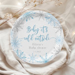 Blauw winterzilveren sneeuwvlokken baby shower Bal Papieren Bordje<br><div class="desc">Blauw winterzilveren sneeuwvlokken baby shower Ballon Papier Borden Overeenkomende items zijn beschikbaar.</div>