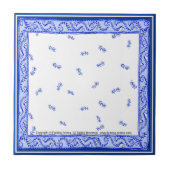 Blauw & wit 2, klein (4,25 x 4,25 inch) keramisch  tegeltje (Voorkant)