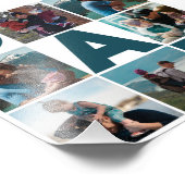 Blauw & wit 6 Foto Collage Pap Foto Uitbreiding Afdruk (Hoek)