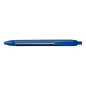 Blauw wit aangepast monogram naam minimalistisch blauwe inkt pen (Achterkant)