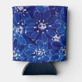 Blauw Wit Abstract Bloemen Bloemen Blikjeskoeler