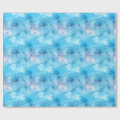 Blauw & Wit Abstract Cadeaupapier (Vlak)