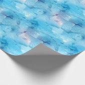 Blauw & Wit Abstract Cadeaupapier (Hoek)