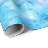 Blauw & Wit Abstract Cadeaupapier (Rol Hoek)