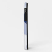 Blauw wit abstract getextureerd modern handgeschil Case-Mate iPhone case (Achterkant/links)