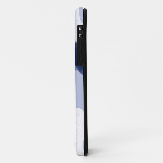 Blauw wit abstract getextureerd modern handgeschil Case-Mate iPhone case (Achterkant/links)