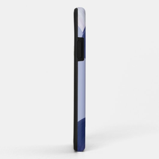 Blauw wit abstract getextureerd modern handgeschil Case-Mate iPhone case (Achterkant/rechts)
