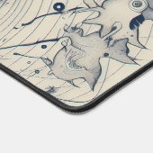 Blauw-wit Abstract In Space Planet Earth Bureaumat (Hoek)