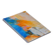 Blauw wit abstract linkboom achtergrond Spiraal Notitieboek (Rechterzijde)