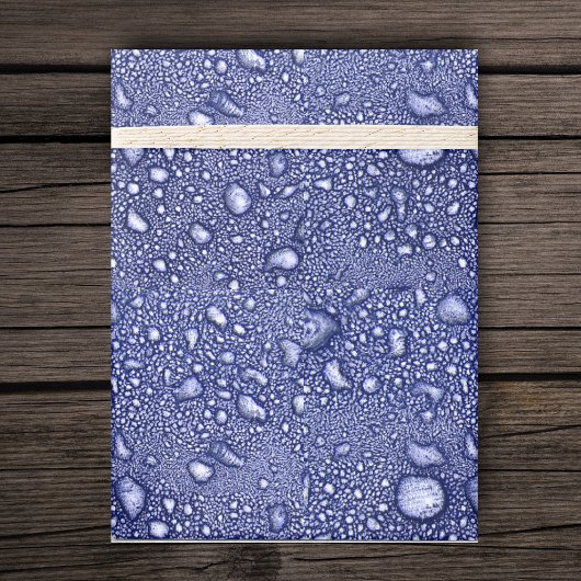 Blauw Wit Abstract Waterdruppels Cadeaupapier