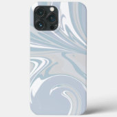 Blauw Wit Abstract Waves Inspirivi Modern Case-Mate iPhone Case (Achterkant)