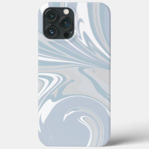 Blauw Wit Abstract Waves Inspirivi Modern Case-Mate iPhone Case