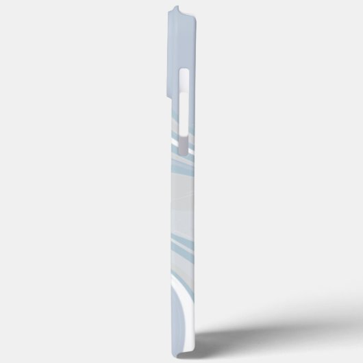 Blauw Wit Abstract Waves Inspirivi Modern Case-Mate iPhone Case (Achterkant / Links)