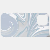 Blauw Wit Abstract Waves Inspirivi Modern Case-Mate iPhone Case (Achterkant (horizontaal))