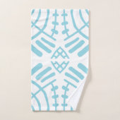 Blauw-wit abstracte doodle Modern Bad Handdoek (Handdoek)