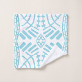 Blauw-wit abstracte doodle Modern Bad Handdoek (Wasdoekje)