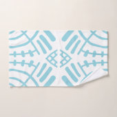 Blauw-wit abstracte doodle Modern Bad Handdoek (Handdoek)