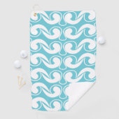 Blauw wit Abstracte kunst Golfhanddoek (Insitu)