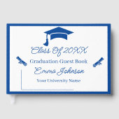 Blauw-wit  Afstuderen Gastenboek (Voorkant)