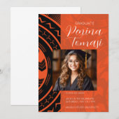 Blauw-wit Afstuderen Kaart (Voorkant / Achterkant)