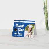 Blauw Wit Afstuderen Photo Arch Afstuderen Bedankkaart (Voorkant)