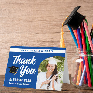 Blauw Wit Afstuderen Photo Arch Afstuderen Bedankkaart