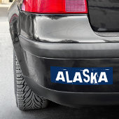 Blauw-wit Alaska Typografie Bumpersticker