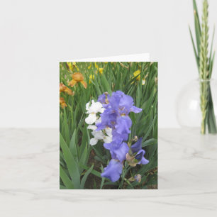 Blauw Wit Amber Klein Blank Notitiekaartje Kaart
