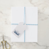 Blauw & Wit  Amerikaanse Vlaggen w/Shining Star Cadeaulabel (Met Touw)