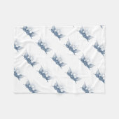 Blauw & Wit  Amerikaanse Vlaggen w/Shining Star Fleece Deken (Voorkant (Horizontaal))