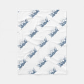 Blauw & Wit Amerikaanse Vlaggen w/Shining Star Fleece Deken (Voorkant)