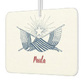 Blauw & Wit  Amerikaanse Vlaggen w/Shining Star Luchtverfrisser (Links)