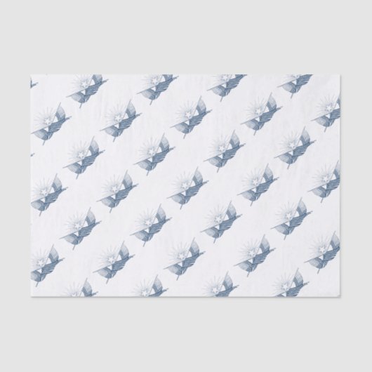 Blauw & Wit  Amerikaanse Vlaggen w/Shining Star Tissuepapier (Voorkant)