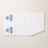 Blauw-wit anker van een zeilboot bad handdoek (Handdoek)