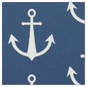 Blauw-wit ankersymbool met patroon stof (Close Up)