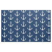 Blauw-wit ankersymbool met patroon stof (Fat Quarter)