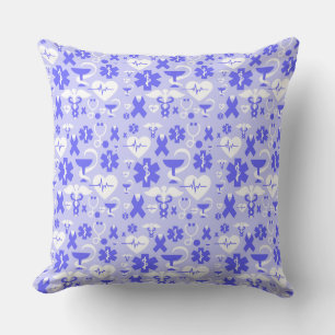 Blauw wit apotheek element patroon kussen