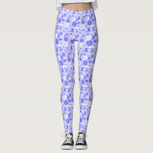 Blauw wit apotheek element patroon leggings