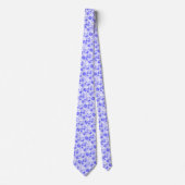 Blauw wit apotheek element patroon stropdas (Voorkant)