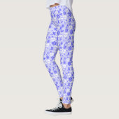 Blauw-wit apotheekelement patroon leggings (Links)