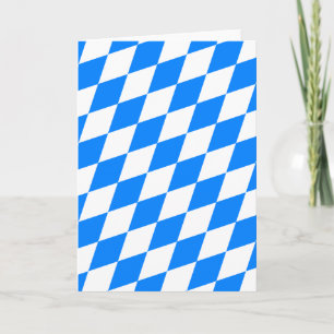 Blauw & Wit Argylepatroon Kaart