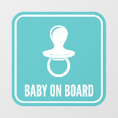 Blauw Wit Baby Aan boord Auto Raam Decal (Vel)