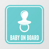 Blauw Wit Baby Aan boord Auto Raam Decal (Vel)